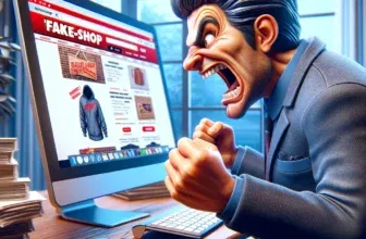 Betrügerischer Fake Shop on-handel.com auf einem Computerbildschirm