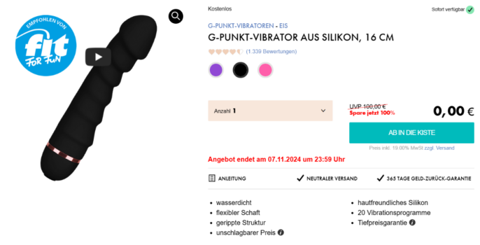 G-Punkt Vibrator ausSilikon