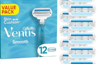 Gillette-Venus-Smooth-Damenrasierer-Ersatzklingen-Set-von12-mit-3-sich-der-Körperkontur-anpassenden-Klingen-umgeben-von-Schutzkissen-Amazon-de-Drogerie-Körperpflege