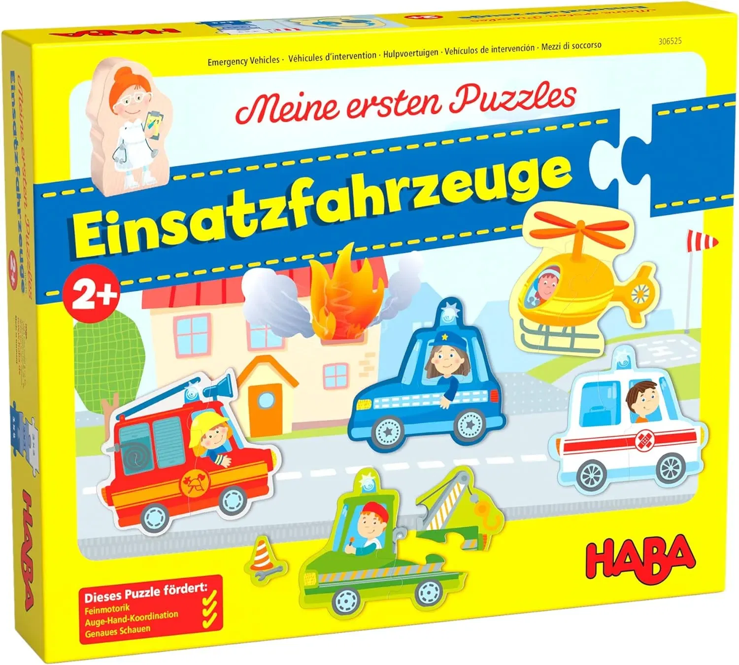 Haba 306525 - Meine Ersten Puzzles – Einsatzfahrzeuge