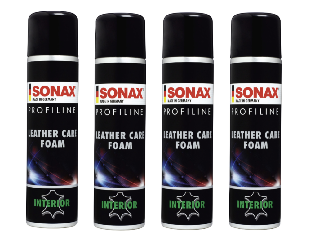 Hotdeals-4X-Sonax-Profiline-Leather-Care-Foam-400-Ml-Reinigungs-Und-Pflegeschaum-Für-Autoinnenausstattungen-