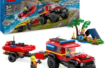 LEGO 60412 City Feuerwehrgeländewagen mit Rettungsboot