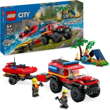 LEGO 60412 City Feuerwehrgeländewagen mit Rettungsboot