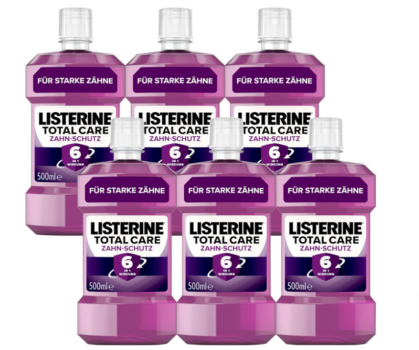 LISTERINE-Total-Care-Zahn-Schutz-6-x-500-ml-schützende-Mundspülung-gegen-Karies-mit-6-in-1-Wirkung-antibakterielles-Mundwasser