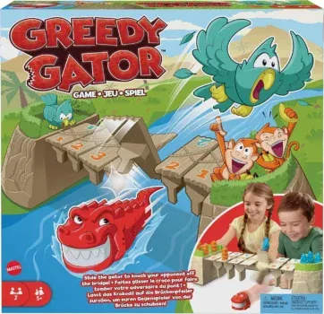 MATTEL Kalle Krokofalle - Alligator-Spiel (für Kinder ab 5 Jahren)