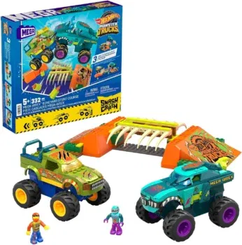 MEGA Hot Wheels Monster Trucks Bauspielzeug - Smash & Crash Mega-Wrex Boneyard Stuntparcours