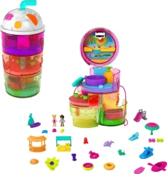 Polly Pocket HFP99 - Ausklappspaß-Schatulle Fruchtsmoothie