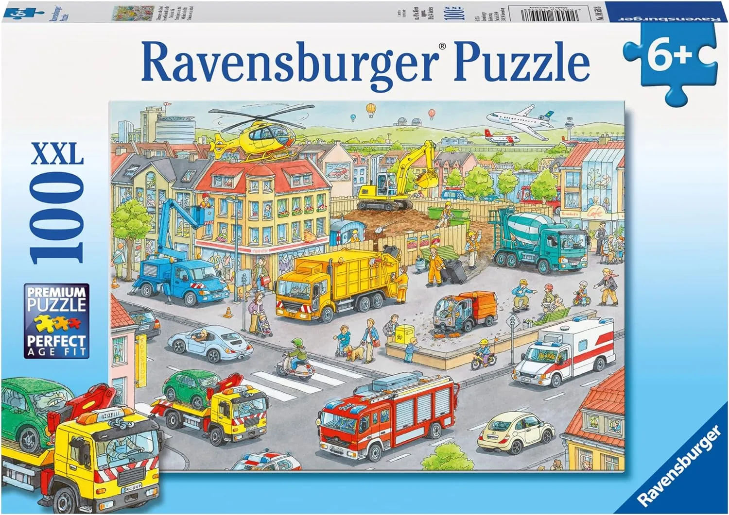 Ravensburger Kinderpuzzle – 10558 Fahrzeuge in der Stadt Kinderpuzzle mit 100 Teilen im XXL Format für 10,63  inkl. Prime-Versand (statt 13,63 €)