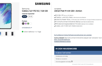 Samsung Galaxy S21 FE 5G + congstar Allnet Flat M mit 22 GB LTE