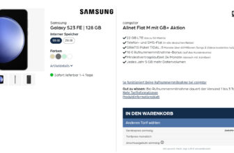 Samsung Galaxy S23 FE + congstar Allnet Flat M mit 22 GB LTE