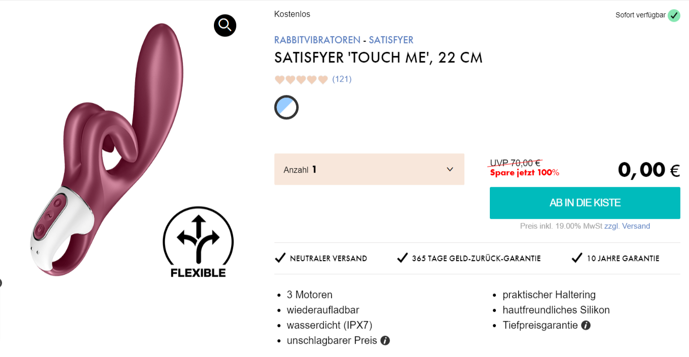 Satisfyer Touch Me Rabbitvibrator