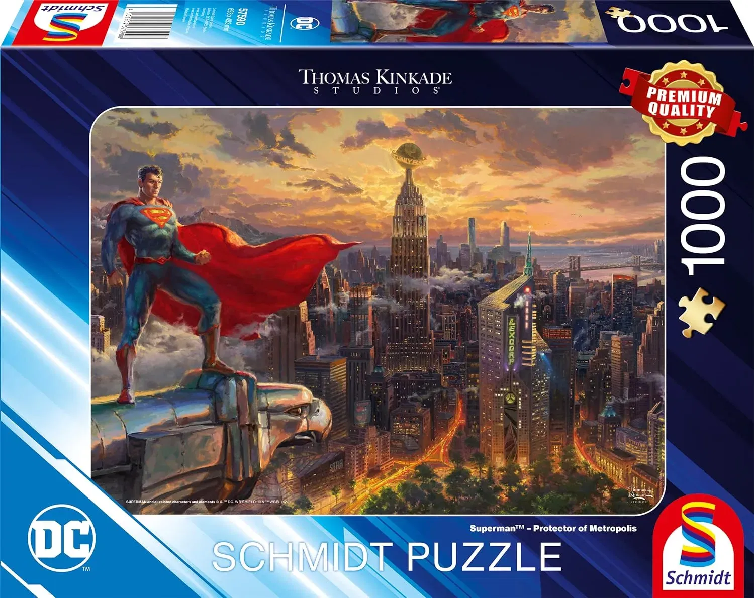 Schmidt Spiele Thomas Kinkade - Superman Protector Of Metropolis Puzzle (1.000 Teile)