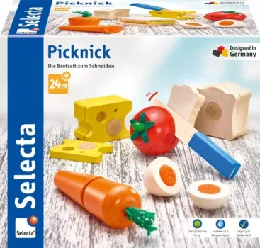 Selecta 62020 Picknick - Klett und Schneidespielzeug-Set