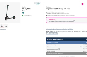 SoFlow SO myTIER E-Scooter + Telekom Magenta Mobil M Young