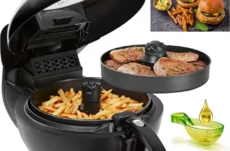 Tefal YV9708 ActiFry Genius XL 2in1 Heißluftfritteuse mit Rührarm (1,7 kg Fassungsvermögen, 9 automatische Menüs)