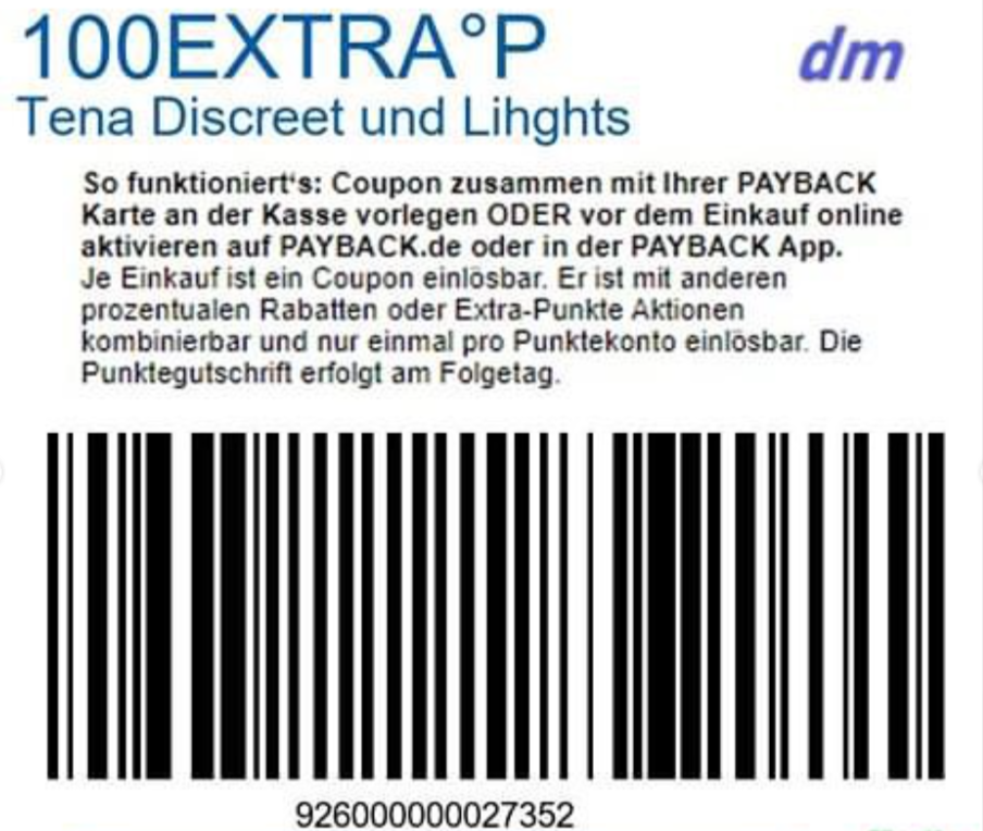 Tena Discreet Einlagen payback