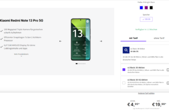 Xiaomi Redmi Note 13 Pro 5G + o2 Basic 30 mit 35 GB LTE