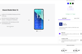 Xiaomi Redmi Note 13 + o2 Basic 15 mit 10 GB LTE