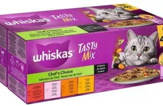 Whiskas 1+ Katzenfutter Tasty Mix Chef´s Choice in Sauce, 40x85g für 10,30 € inkl. Prime Versand (statt 15,58 €)