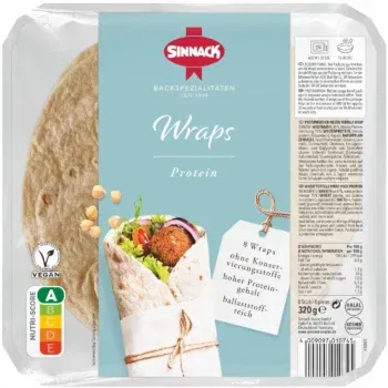 12x 320g Sinnack Protein-Wraps (20cm)