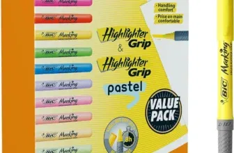 24er-Pack BIC Highlighter Textmarker - in verschiedenen Farben inkl. Pastell, mit Keilspitze, Strichstärke 1.6 bis 3.4 mm, mit Austrocknungsschutz