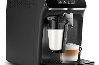 Amazon-de-Philips-2300-Series-Vollautomatische-Espressomaschine-4-Getränke-Modernes-Farb-Touchscreen-Display-LatteGo-Milchsystem-SilentBrew-100-Keramikmahlwerk-AquaClean-Filter-Mattschwarz-EP2330-10-