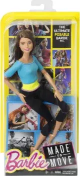 Barbie-Puppe Made to Move Barbie-Serie - mit braunen Haaren und blauem Yoga-Shirt und schwarzer Hose 2