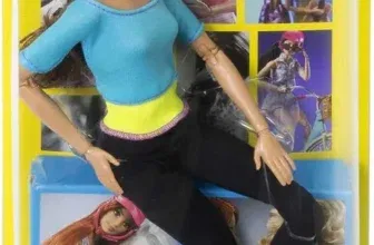 Barbie-Puppe Made to Move Barbie-Serie - mit braunen Haaren und blauem Yoga-Shirt und schwarzer Hose 2