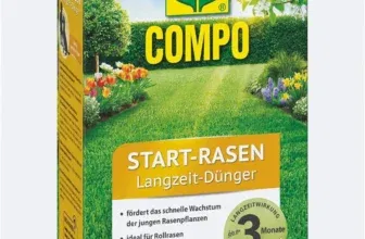 COMPO Start-Rasen Langzeit-Dünger (3kg) - Rasendünger für junge Rasenpflanzen und für Rollrasen nach dem Vertikutieren