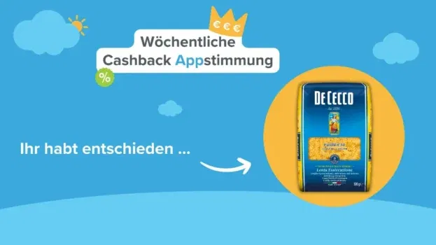 Cashback auf DE CECCO Nudel