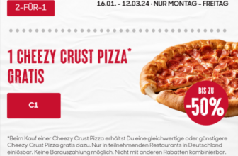 Cheezy Crust Pizza gratis