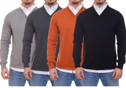 CityComfort Herren Pullover mit V-Ausschnitt