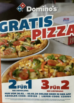 Dominos Pizza Gratis Pizza