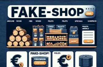 Illustration: Lupe über gefälschtem Shop-Logo - Warnung vor Betrug