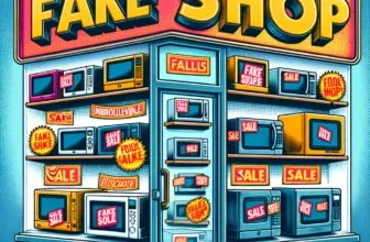 Illustration eines betrügerischen Online-Shops mit dem Namen karsten-burkhardt.shop
