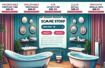 Illustration einer gefälschten Online-Shop-Website auf einem Computerbildschirm