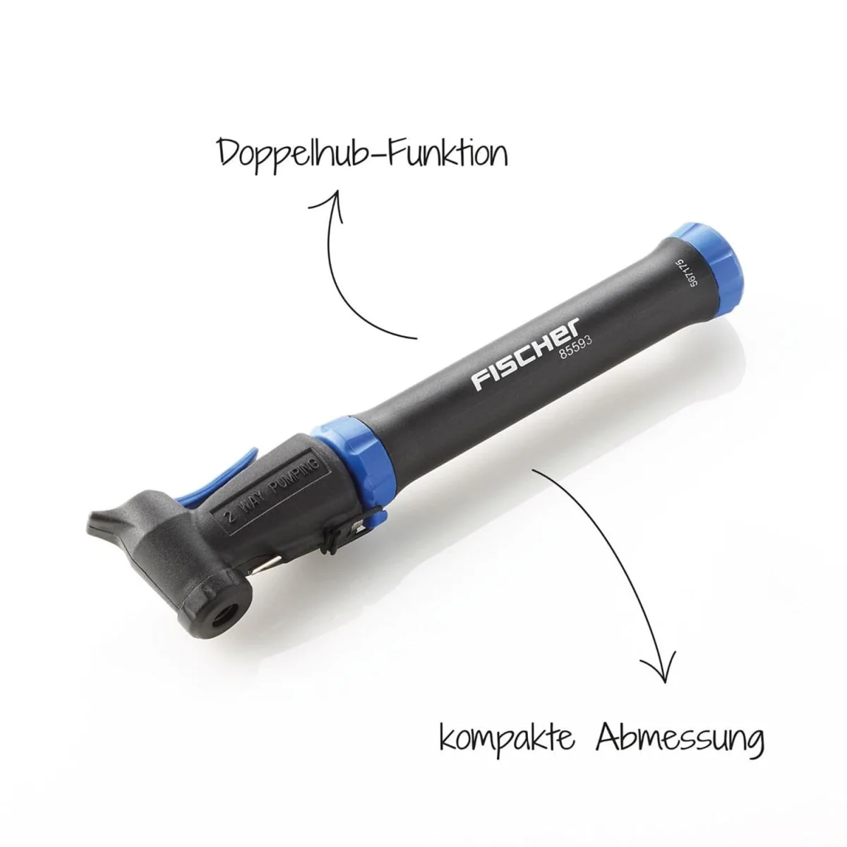Fischer Mini-pumpe mit Doppelhubfunktion