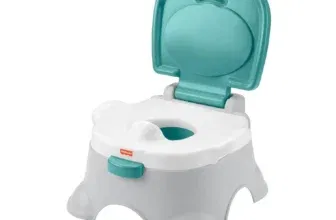 Fisher-Price - 3-in-1-Töpfchentrainingsstuhl (für Kinder und Fußbank abnehmbarer Toilettenring, waschbarer Eimer, Babytöpfchen, HPY87)