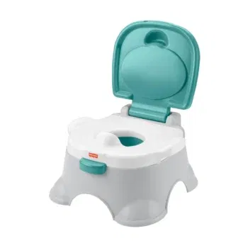 Fisher-Price - 3-in-1-Töpfchentrainingsstuhl (für Kinder und Fußbank abnehmbarer Toilettenring, waschbarer Eimer, Babytöpfchen, HPY87)