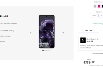 Google Pixel 8 + congstar Allnet Flat L 40 GB LTE