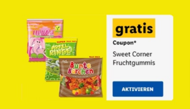 Gratis Sweet Corner Fruchtgummis