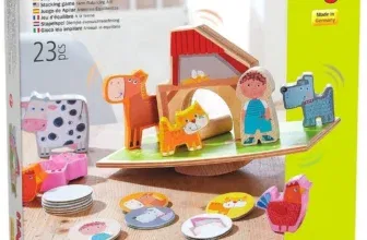 HABA 306288 - Stapelspiel Tierischer Balanceakt (für Kinder ab 2 Jahren)