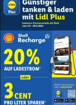 Lidl Plus App ⛽ 3 ct pro Liter bei Shell