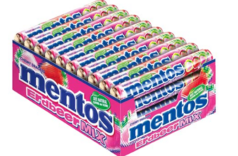 Mentos Dragees Erdbeere-Mix