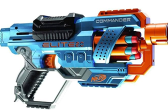 NERF-Elite-2-0-Commander-RD-6-Blaster-12-Nerf-Darts-6-Dart-Rotationstrommel-Tactical-Rail-Steckschienen-Befestigungspunkte-Acrylic-Mehrfarbig-6-7-x-36-2-x-24-1-cm-Amazon-de-Spielzeug