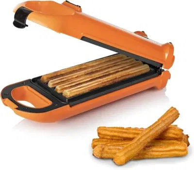 Princess Churros Maker ( 4 knusprige Churros in 5 Minuten, 180° Drehbar, automatische Temperaturkontrolle)