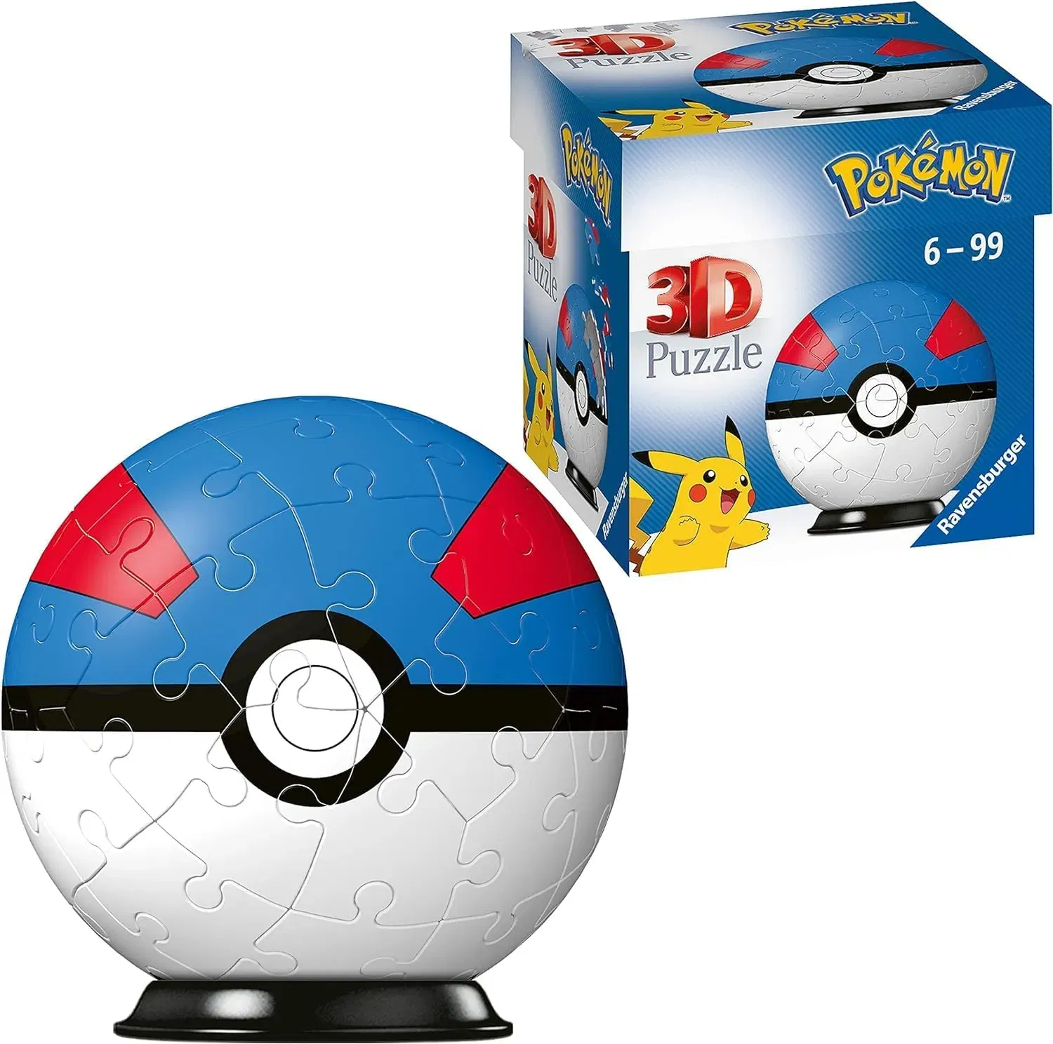 Ravensburger 3D Puzzle 11265 - Puzzle-Ball Pokémon Pokéballs - Superball