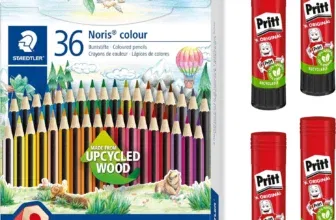 STAEDTLER Noris colour Buntstifte Set - 36 Buntstifte inklusive 4 Pritt Klebestifte