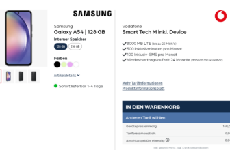 Samsung Galaxy A54 + Vodafone Tech M 3000 MB LTE