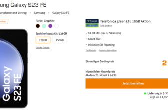 Samsung Galaxy S23 FE + freenet Telefonica green LTE 18 GB